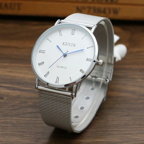 Japanese and Korean Roman scale mesh belt retro couple watches trendy men's and women's fashion trend watches steel belt quartz watch