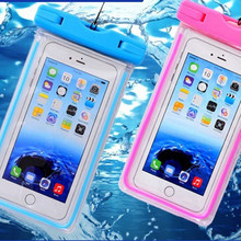 适用iphone XS触屏夜光防水袋PVC苹果8通用华为三星手机防水袋