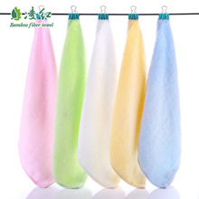 凌红竹纤维婴儿方巾 Amazon方毛巾现货 30*30cm柔软吸水白色方巾