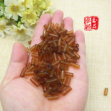 白色仿玉珠管 黑色仿黑曜石散珠子 茶色筒珠 DIY饰品配件