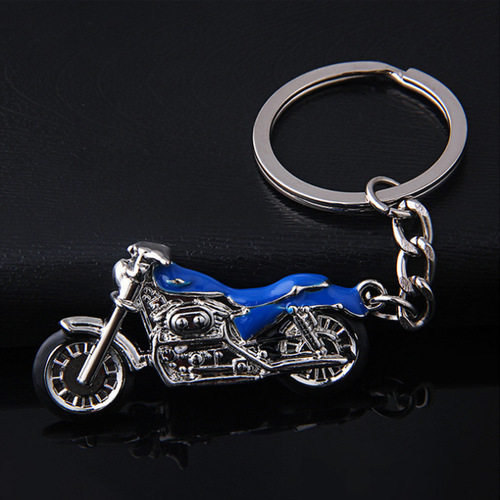 Metal personalized motorcycle keychain creative model keychain dripping oil Harley motorcycle crafts keychain