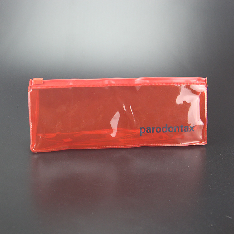 厂家订制笔袋文具收纳袋zip拉链PVC袋 全新料塑料包装袋 非标定制