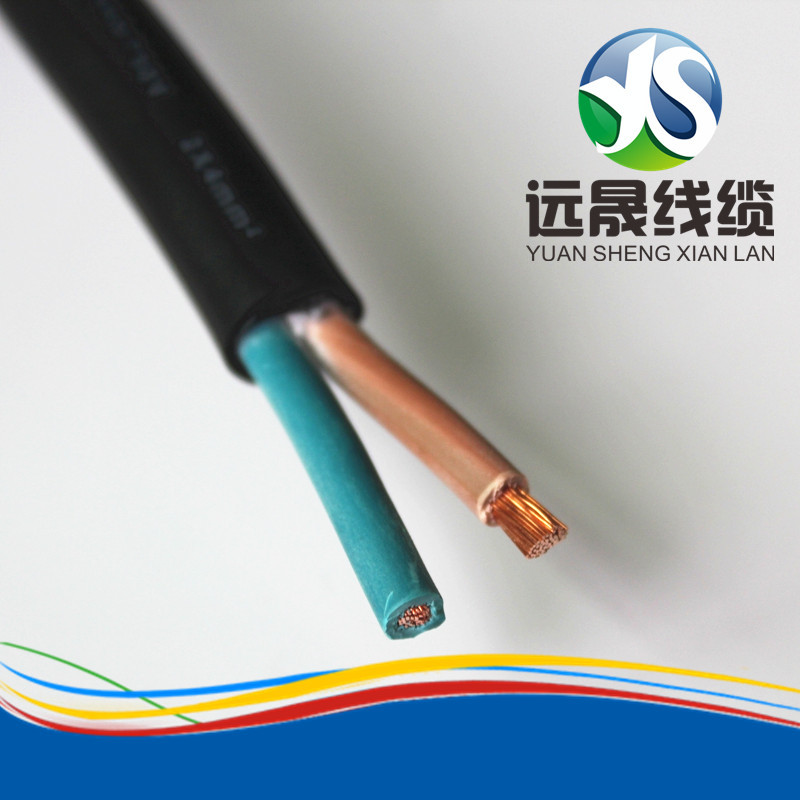 VDE认证H07RN-F 2X6.0mm²黑色两芯耐寒耐油污大功率电缆线现货