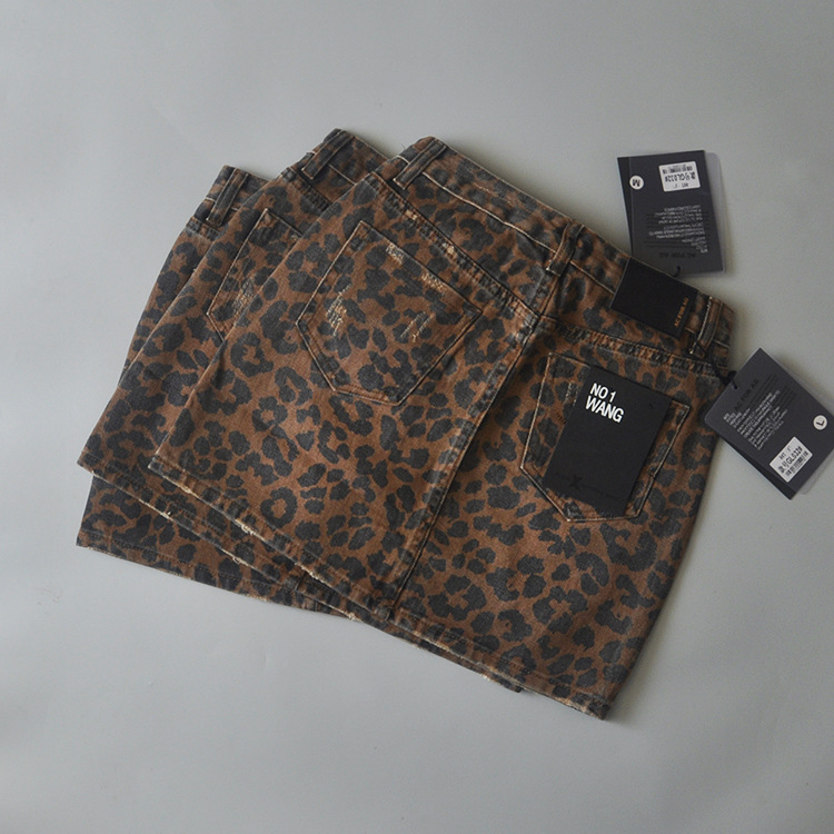 high-waist leopard print skirt  NSAC27941