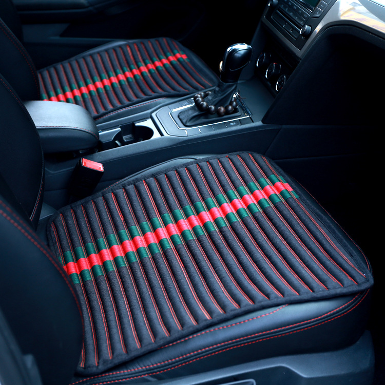 高氏亞麻汽車坐墊車座墊單片四季通用小方墊椅墊石頭子無靠背