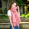 [No pilling]Cotton Scarf leisure time Versatile soft Retro tassels Pendant scarf lattice Shawl