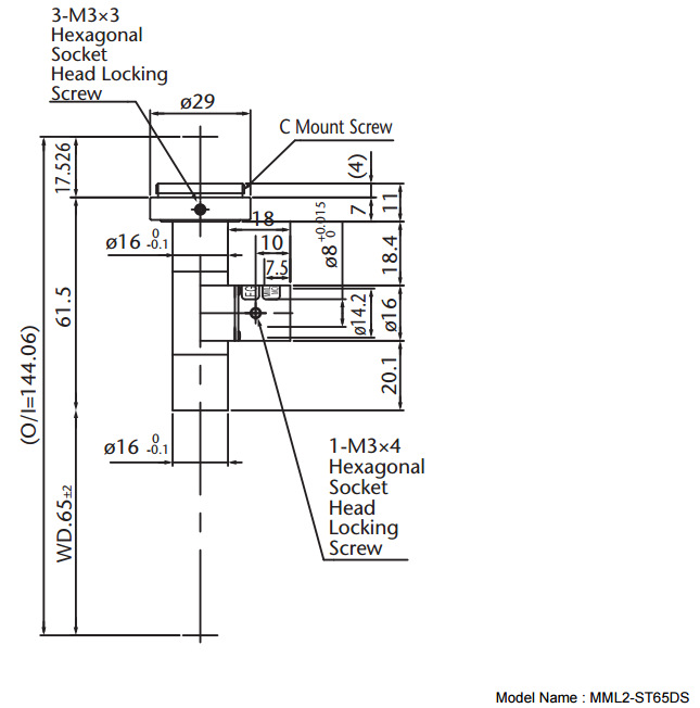 Moritex茉丽特 标清远心镜头MML-ST系列 MML2-ST65DS 工业镜头