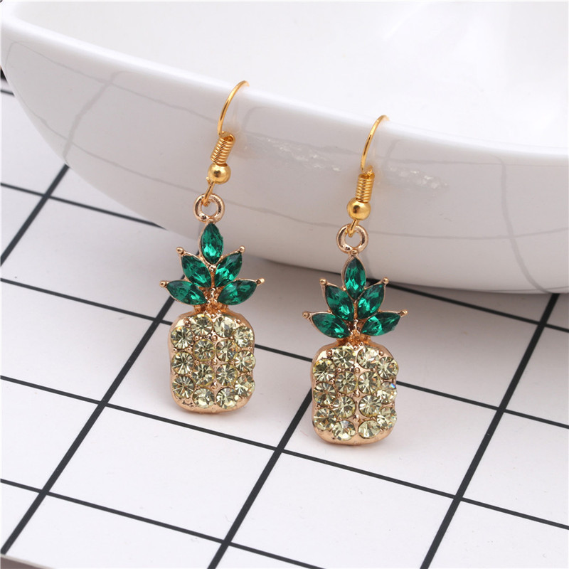 New Fruit Ananas Boucles D'oreilles Creative Style Ananas Ornement Coréen Style Fruits Ananas Boucles D'oreilles display picture 4