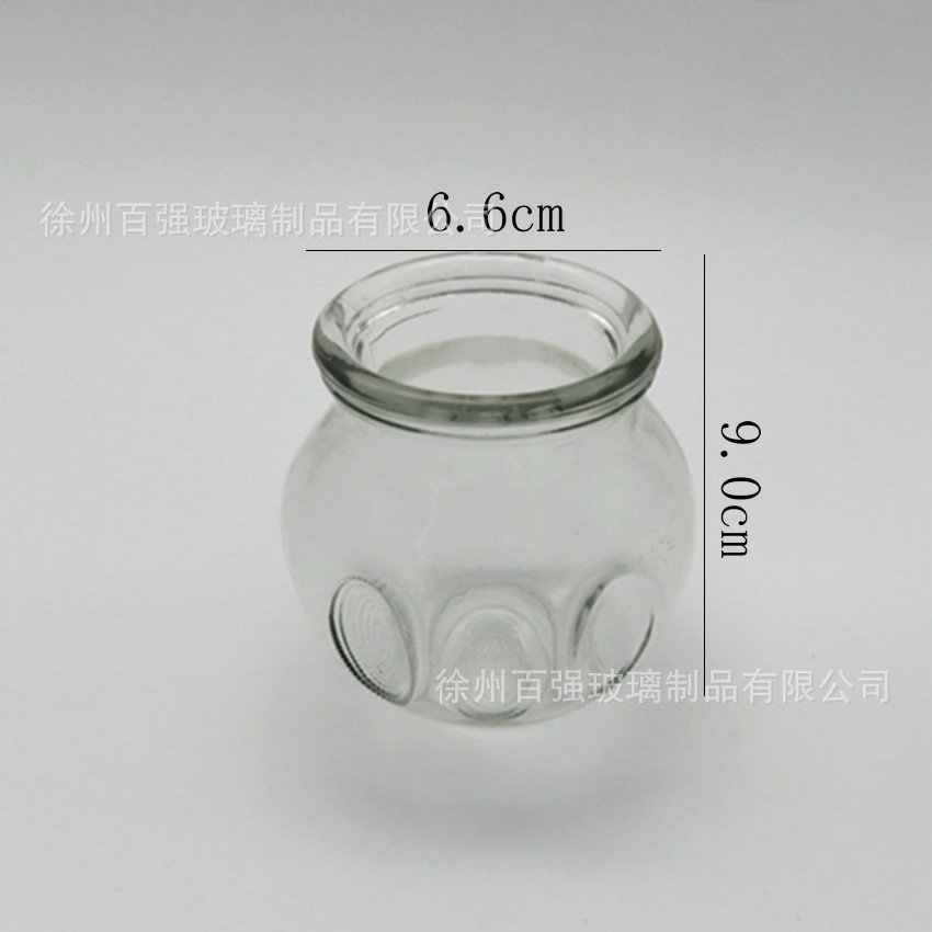 批发零售医用玻璃拔火罐 家用加厚拔罐器具4号罐 中医火罐|ms
