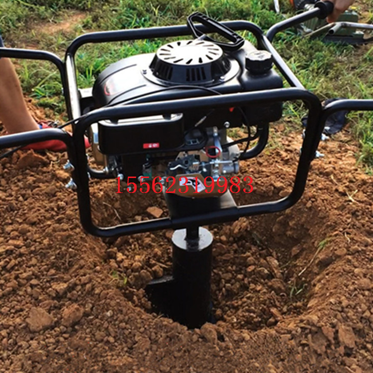 小型园林种树打眼机 高效栽树挖坑机 种植打桩机价格