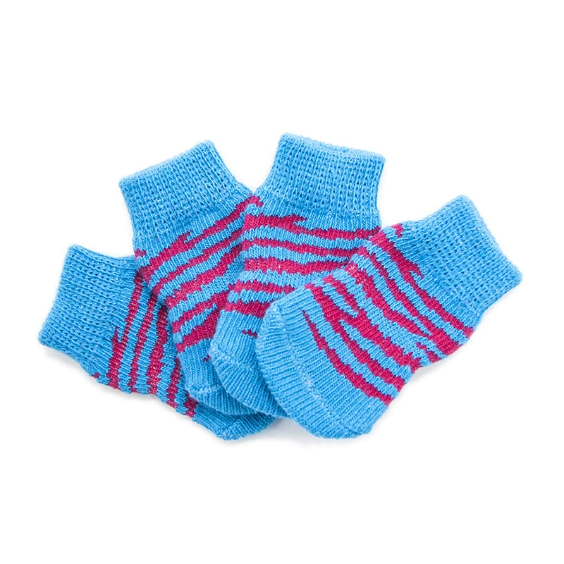 Носки для собак, носки для домашних животных, Нескользящие хлопковые носки, крышка для ног собаки, плюшевая собака, пудель, Обувь для собак, носки PS033