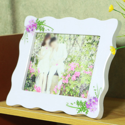 7寸10寸12寸婚纱烤瓷相框薰衣草图案相框摆台 创意 韩式12寸相框