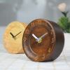 Simplicity fashion solid wood Mute Small clock bedroom woodiness Bedside Desk Clock student Clock originality Log Clock