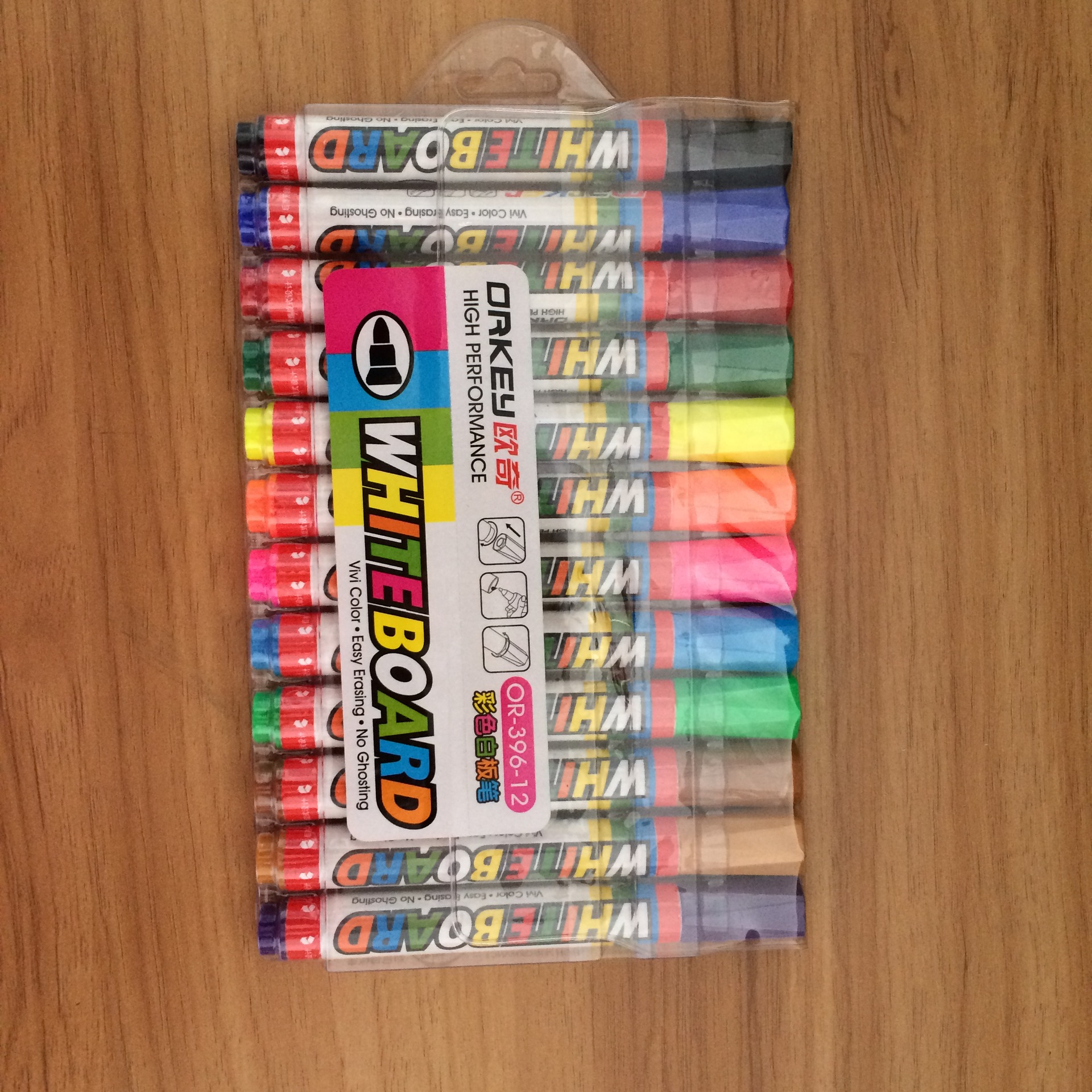 【厂家直销】 欧奇396-12彩色白板笔 圆头 可加墨  可定做 易加|ru