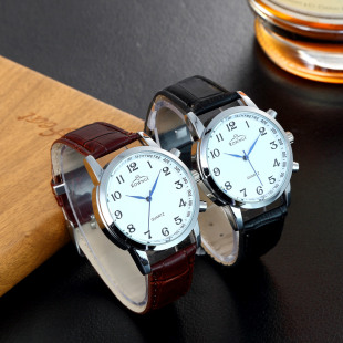 Shangpu Shiji Micro-Business Watch Manufacturer Supply Business Series Belt Men's Belt Watch 16-823