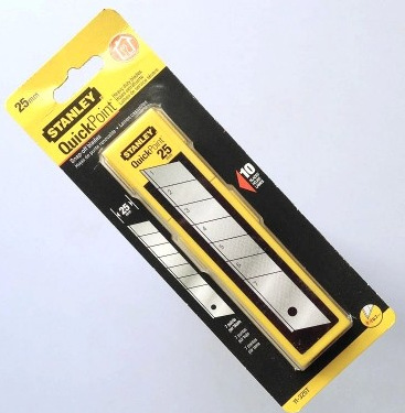 史丹利STANLEY 美工刀刀片25mm x10片装11-325T-11C割刀刀片