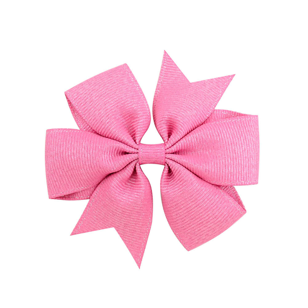 Korean Cute Style Ribbon Glitter Bow Solid Color Hair Clip Set display picture 5