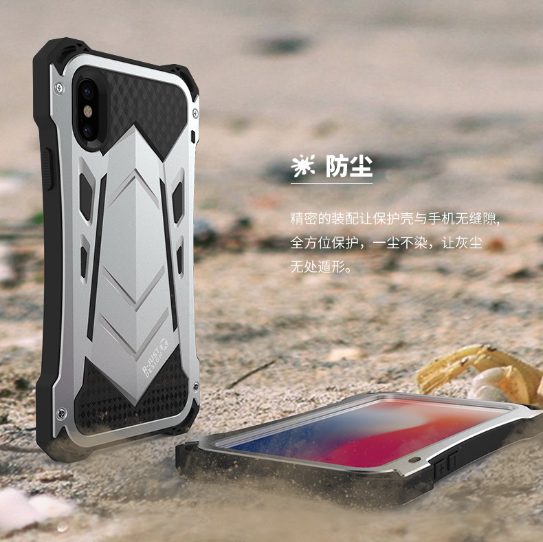 R-Just Armor Ghost Warrior IP54 Waterproof Case Extreme Protection System for Apple iPhone X