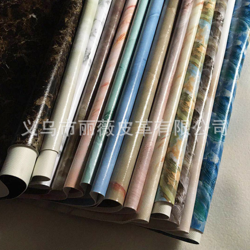 厂家现货 pu大理石纹家居衣柜移门背景墙座椅皮革面料手机壳皮套