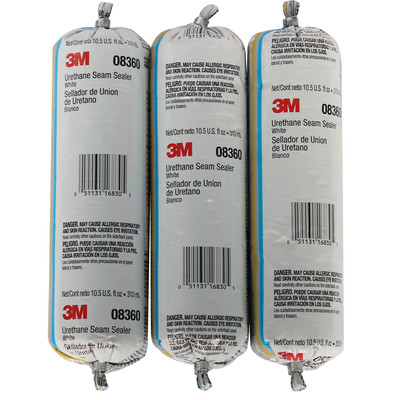 3M08360通用车体钣金密封胶（软白）可喷漆钣金胶流平性密封胶|ms