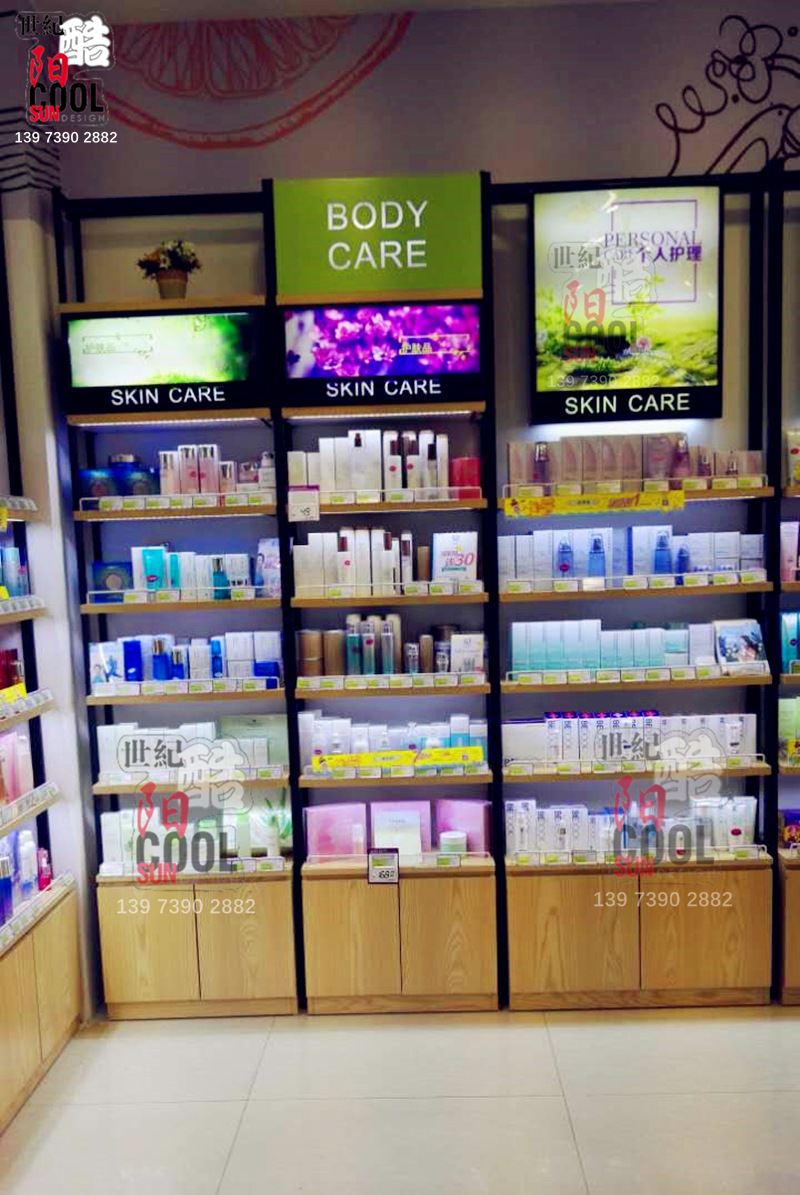 化妆品展柜展示柜 化妆品店装修