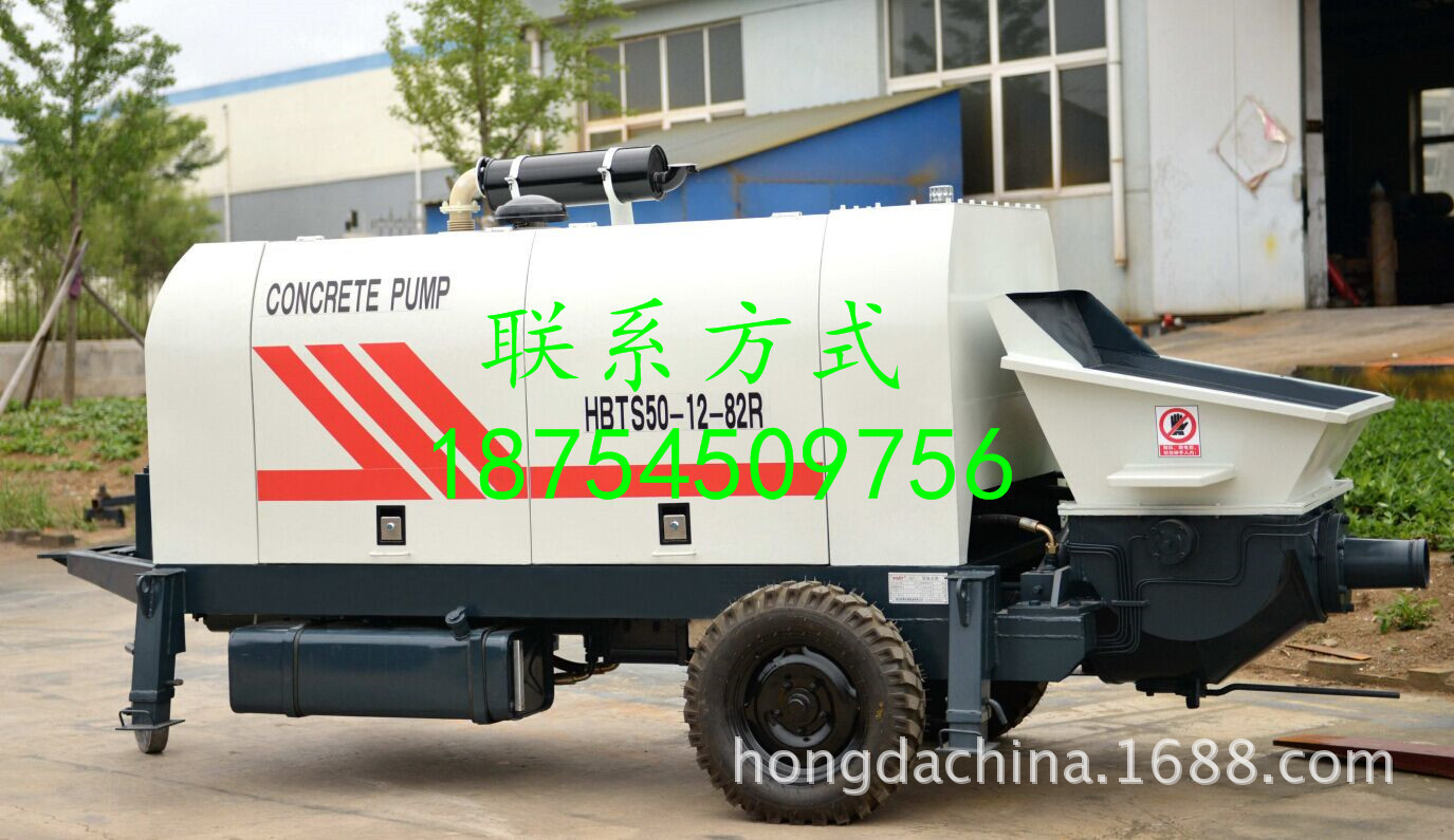 厂家直销的混凝土输送泵 大型混凝土泵 搅拌拖泵 82KW柴油泵