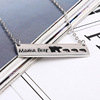 Foreign Trade Creative Letter Carving MAMA Bear Bear Pendant Necklace Good Friends Family Series