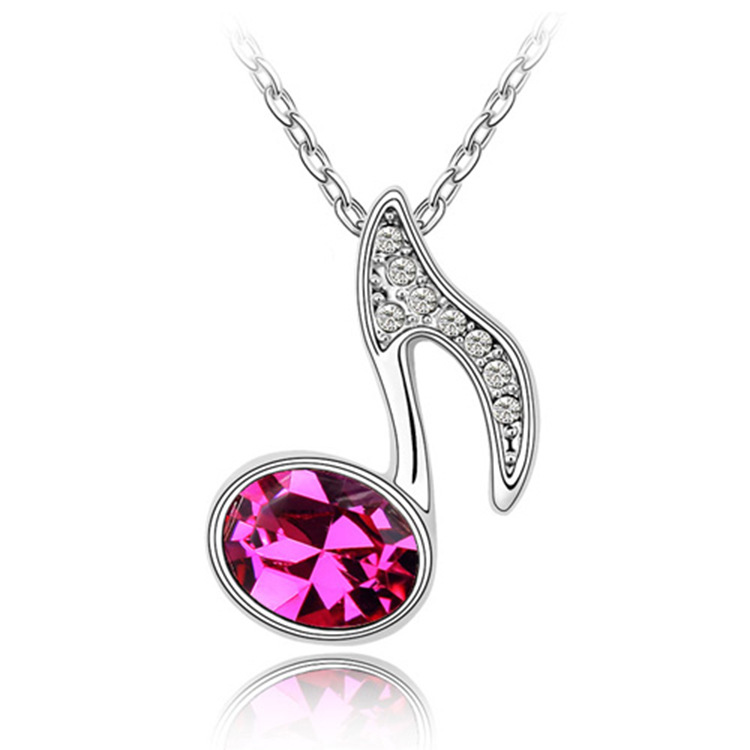 Korean Fashion Crystal Necklace Women's Short Pendant display picture 4