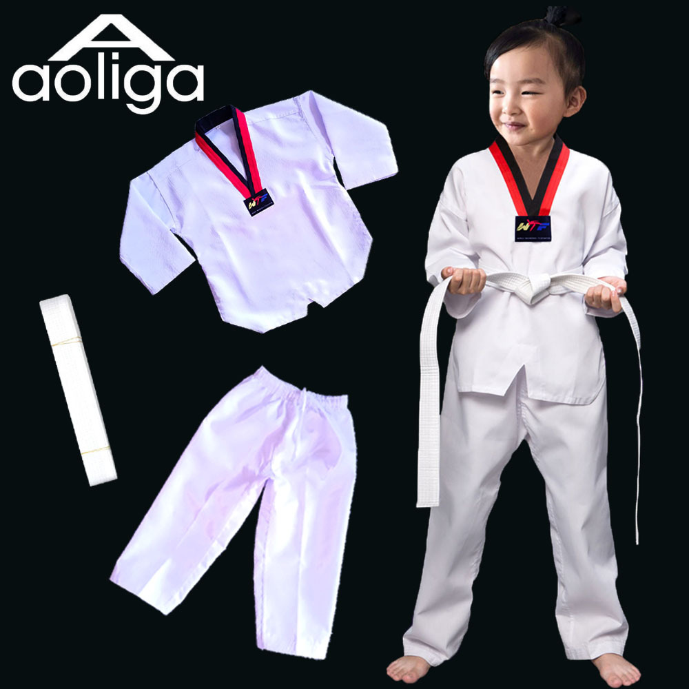 Manufactor Direct selling Tae Kwon Do children adult pure cotton polyester-cotton blend Long sleeve men and women wholesale goods in stock neutral Trademark