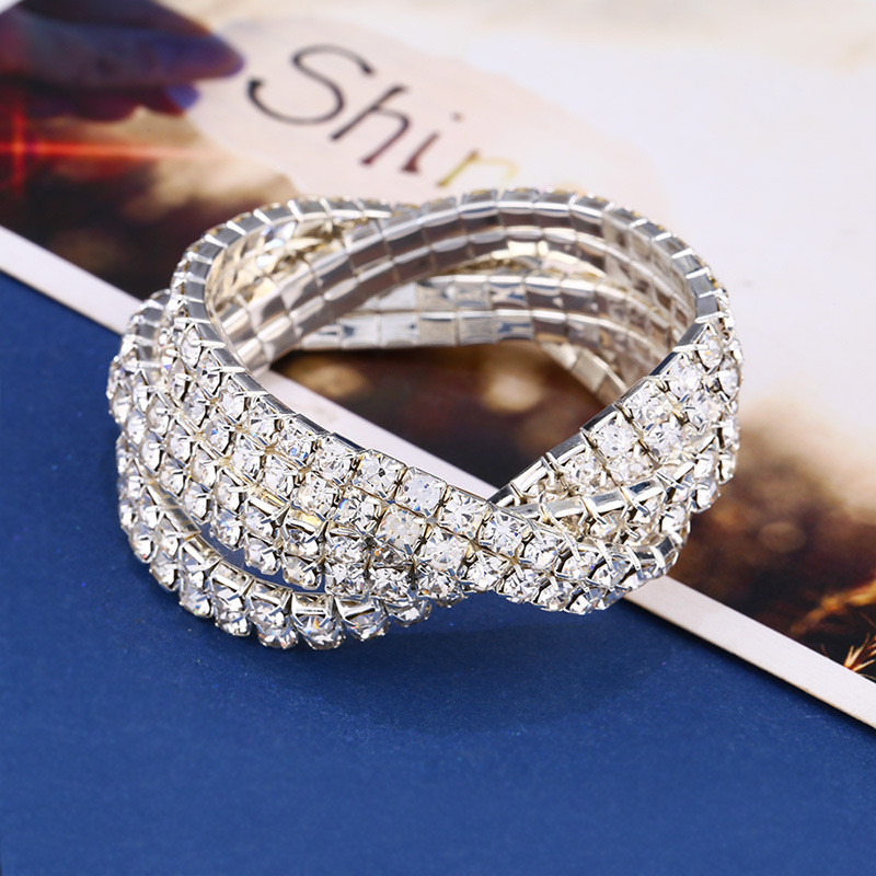 Hot-vente D'ornement Approvisionnement Cristal Bracelet Strass Incrustés Personnalisé Bracelet Ventes Directes Bra28 display picture 12