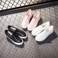 Giày màu đen mới của Fu Fu dành cho phụ nữ thấp để giúp giày lười đi giày nữ Giày dép sinh viên Hàn Quốc đi giày thế hệ Giày đế bệt nữ