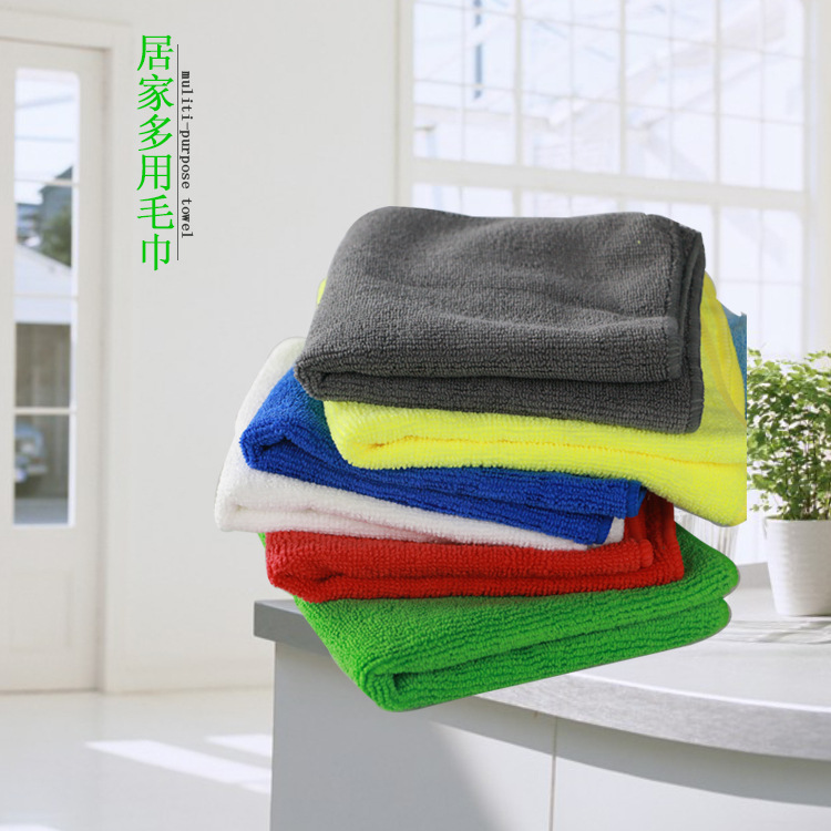 多功能超细纤维小方巾 吸水不掉毛洗车毛巾 厨房家用保洁清洁抹布|ru