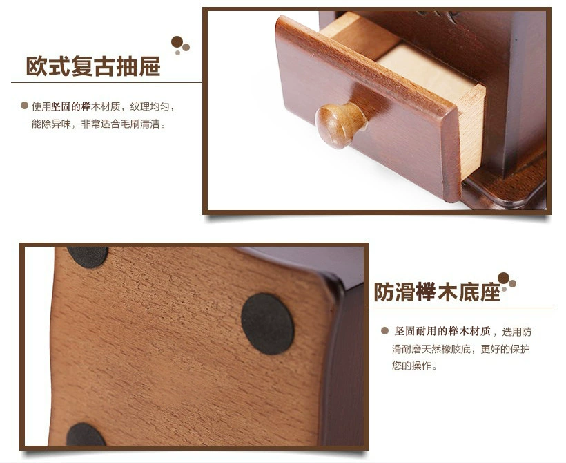 Дубовая ручная кофемолка для кофейных зерен с Ceramic core, бытовая мелкая кофейная мельница в подарок оптом мини