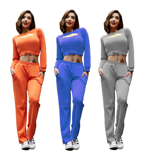 Sexy women’s wear leisure fashion sports umbilical suit pants