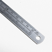 EK鋼尺 不銹鋼15cm公英直尺 測量尺 學生文具繪圖尺 雙面印刷