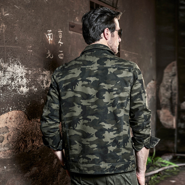 Casual jacket slim coat youth fashion washed military men’s clothing