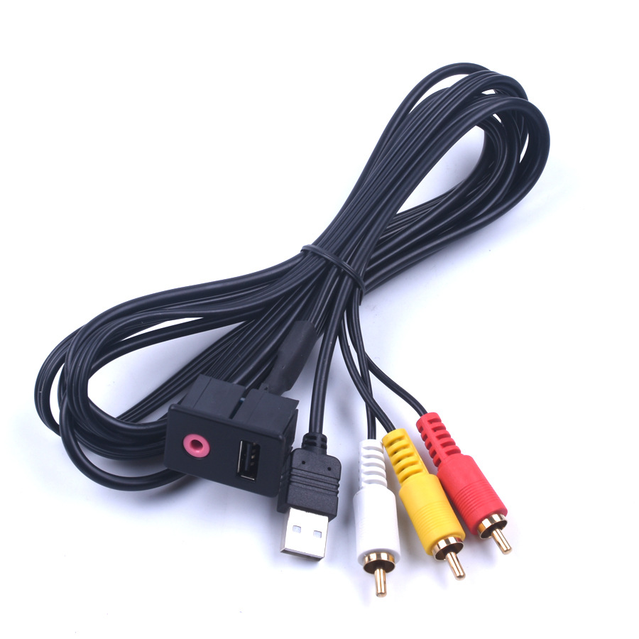 Car Audio Converter Aux Harness 3 5mm 3 Rca Car Aux Usb