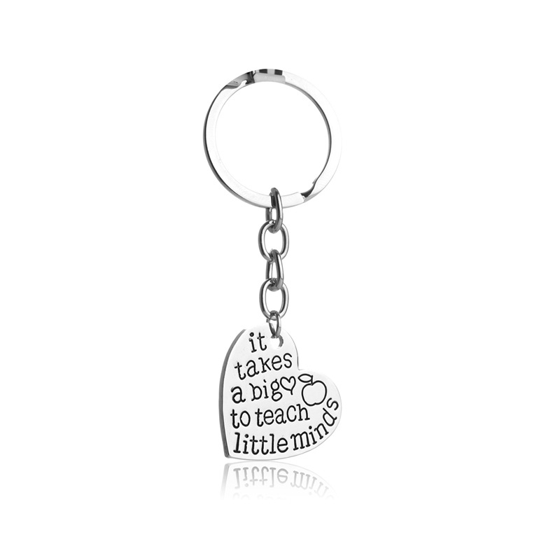 Keychain With Letters It Takes A Big To Teach Little Minds Love Lettering Keychain Wholesale Nihaojewelry display picture 2