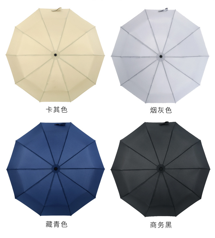 金属木柄素色伞_05