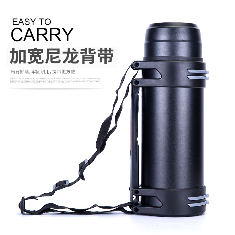 2.0L大容量户外运动水壶304不锈钢旅行壶家用便携保温杯礼品印字