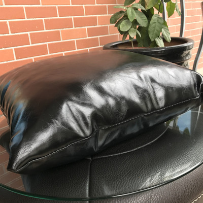 高档PU皮质抱枕沙发垫办公室皮靠垫靠枕床头软包靠背 样板房抱枕|ms