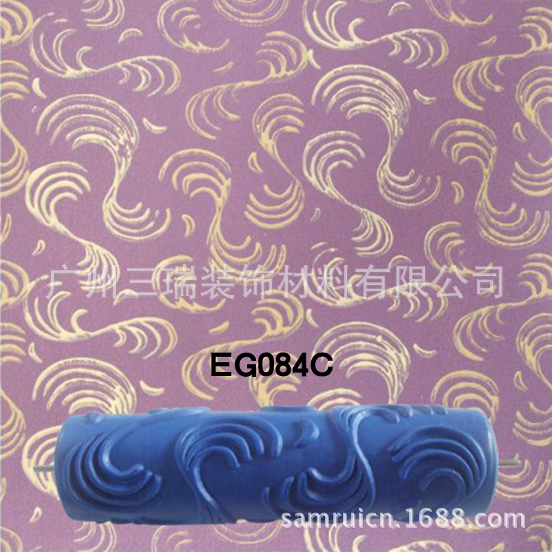 7 pulgadas rodillo de impresión herramienta arte pintura pared moleteado líquido papel pintado rodillo de impresión pintura rodillo moleteado rodillo
