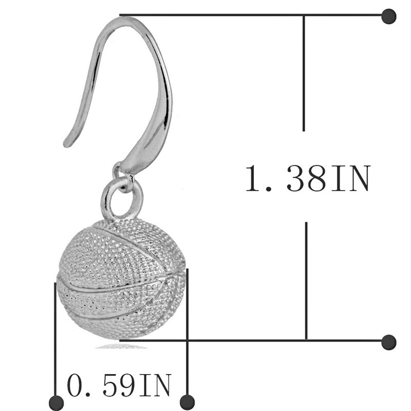 Round Basketball Earrings Wholesale display picture 9