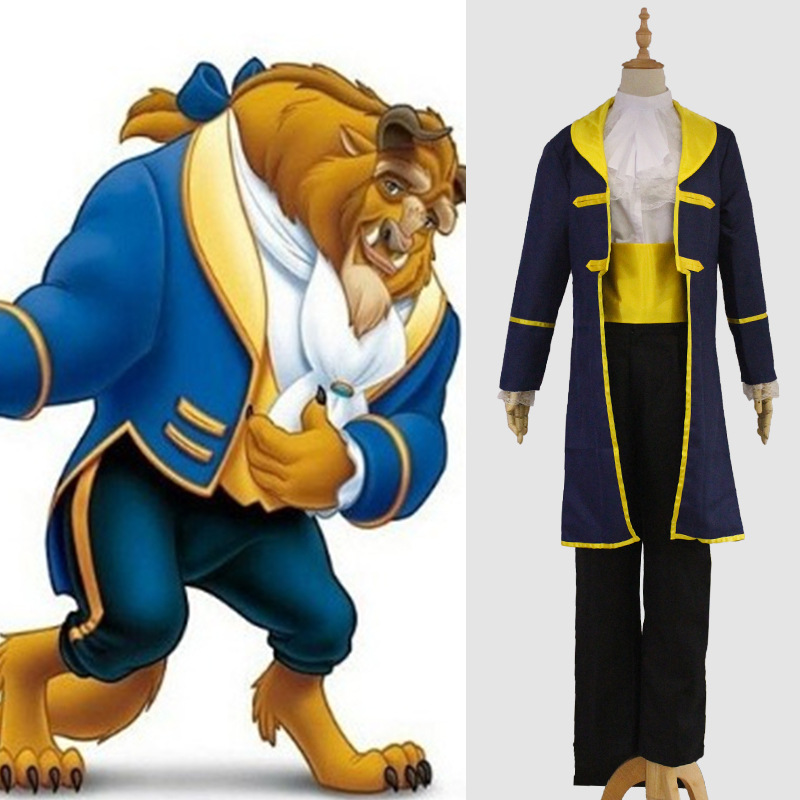 Beautiful woman with beast prince cosplay costume holiday dress prince COS service beauty with beast cos