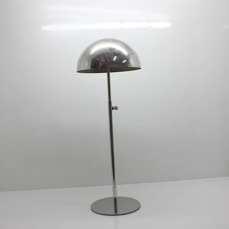 不锈钢帽子展示架 圆底镜面展架 衣帽间帽子架