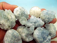 天然天青石藍晶洞原石擺件藍色水晶觀賞石標本石礦物晶體標本