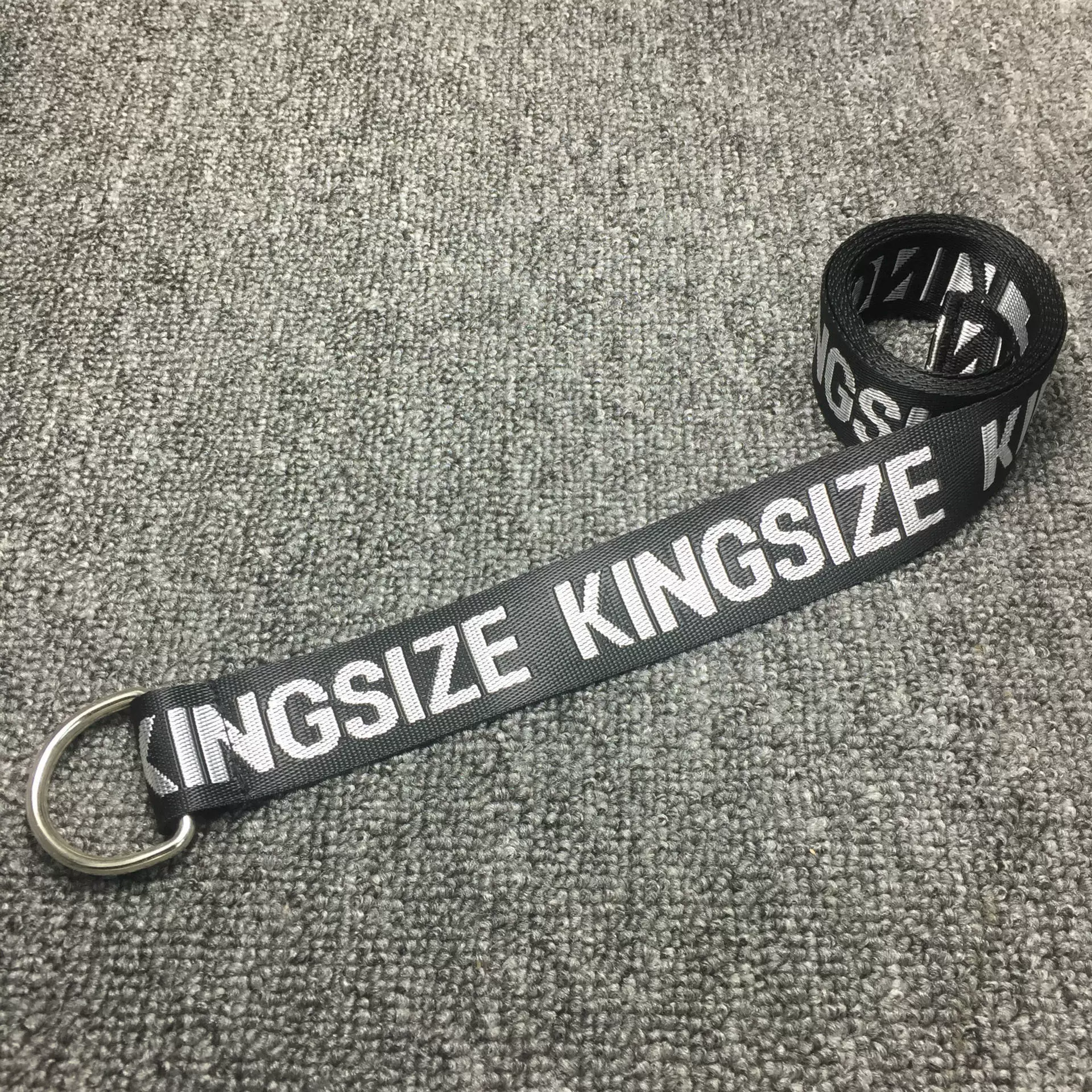 Nylon long belt with letters, trousers