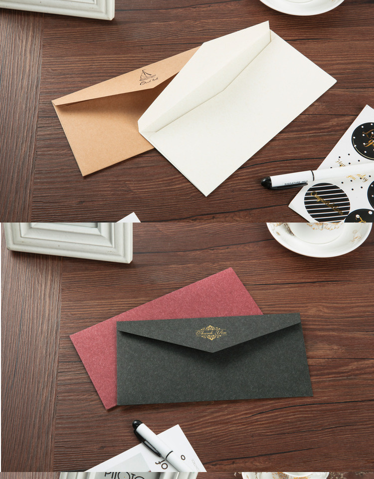 5号西式 烫金信封1