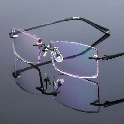 fashion New products Diamonds Trimming Presbyopia decorate myopia glasses finished product business affairs man
