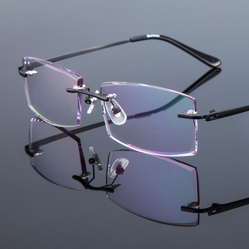 fashion New products Diamonds Trimming Presbyopia decorate myopia glasses finished product business affairs man